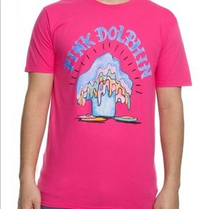Pink Dolphin Mushroom Shirt Size L